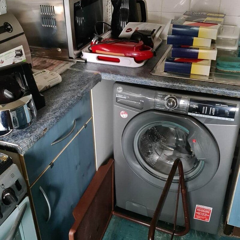 Washing machine plumbed in