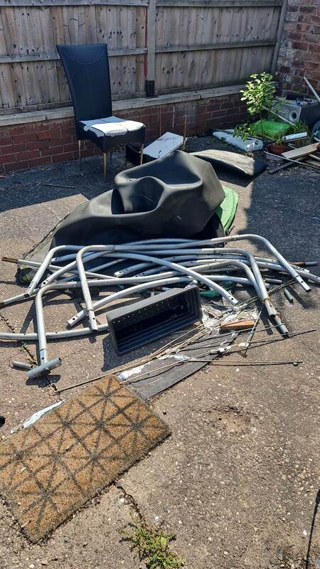 Scrap metal old trampoline